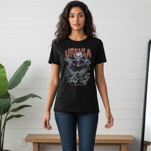 NWOT Fruit of the Loom Unisex Black Short Sleeve Graphic Tee Shirt “URSULA - L